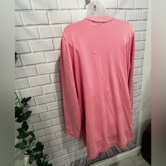 KAREN SCOTT women Pink Textured Open Cardigan/size XL - Picture 7 of 9